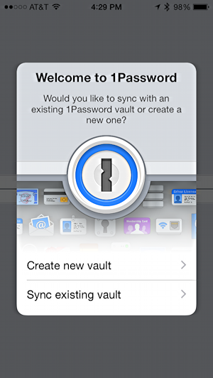 first start 1password for iphone ipad ios