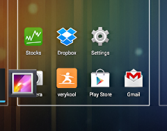 drag app icon onto home screen