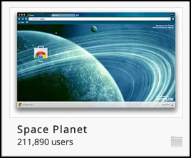 google chrome theme space planet