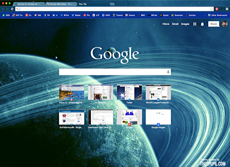 Google chrome for mac theme space planet