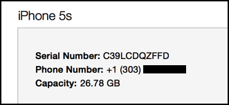 serial number of iphone ipad from itunes app