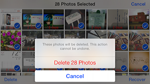 delete all these photos that you've already deleted?