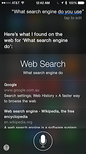 what search engine do you use, siri?