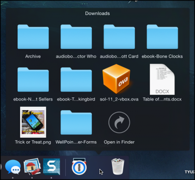 grid view of folder off mac 10.10 dock
