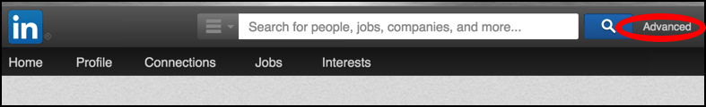 the linkedin search bar