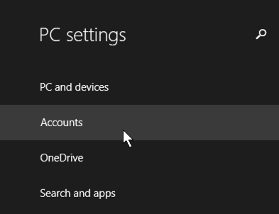 accounts setting windows 8.1 preferences control panels