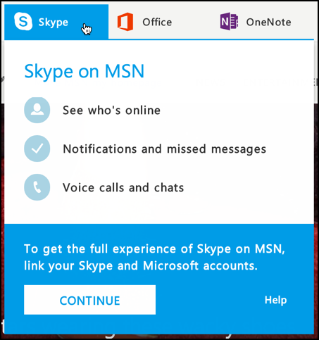 connect skype msn.com