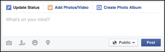 facebook status update empty box