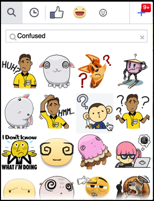 lots of confused stickers
