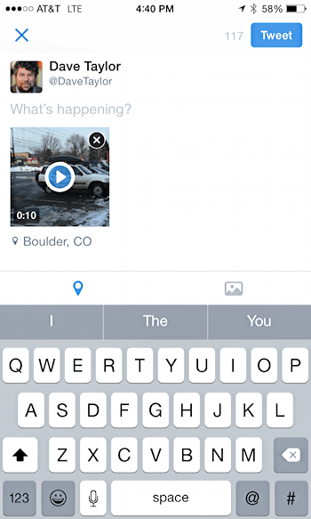 How do I record a video in Twitter on my iPhone? - Ask Dave Taylor