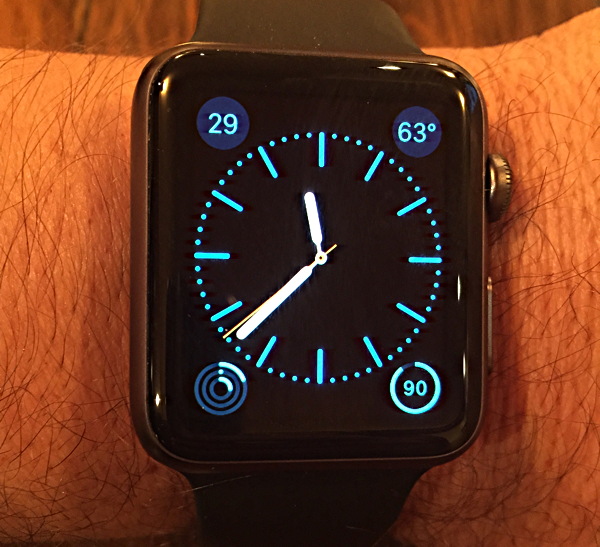 apple watch sport 42mm black watch face