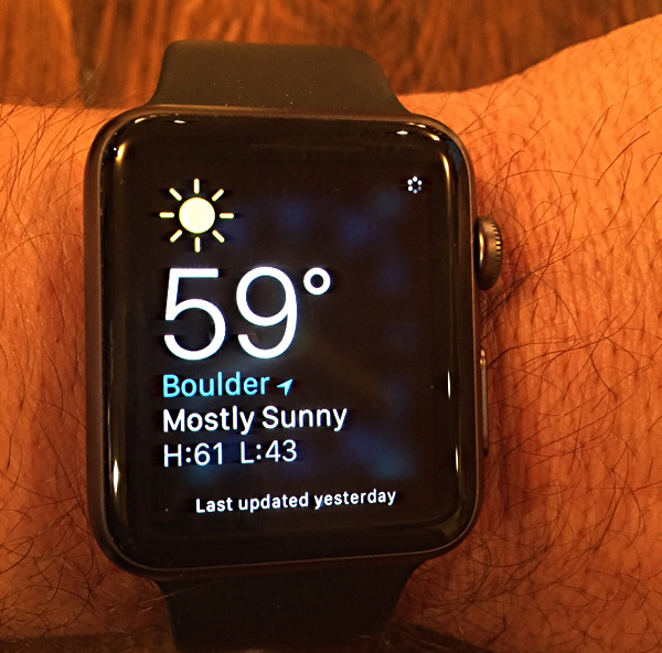 weather forecast on Apple Watch