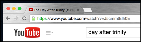 youtube video url in google chrome mac os x