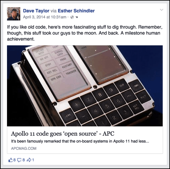 apollo 11 open source code facebook post on this day