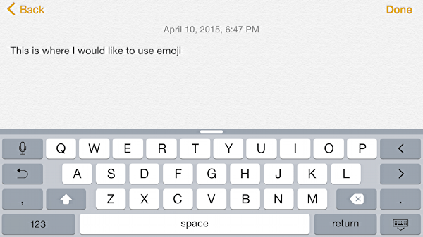 entering a note in iphone 6 ios 8