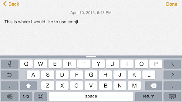 additional keyboards in notes app iphone 5