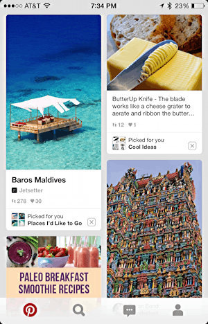 pinterest on the iphone ipad ios8