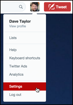 twitter account settings preferences