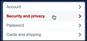 choose security & privacy from twitter settings