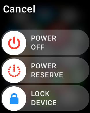 how to power down turn off apple watch sport edition