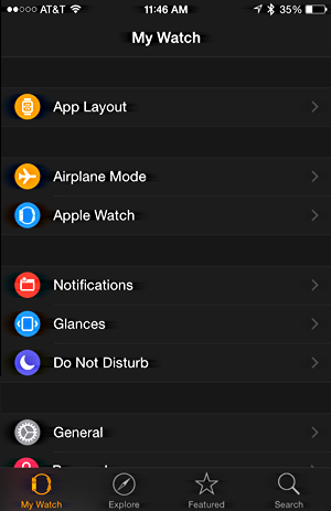 apple watch app on ios iphone