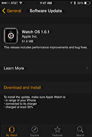 iwatch firmware software update available for download install