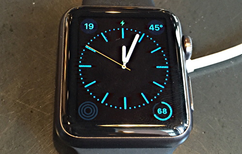 apple watch time display