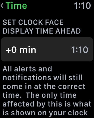 adjust the clock face display