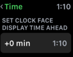 how to tweak apple watch time to set clock face display ahead a few minutes