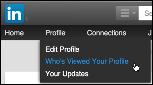 who's viewed your profile menu entry linkedin