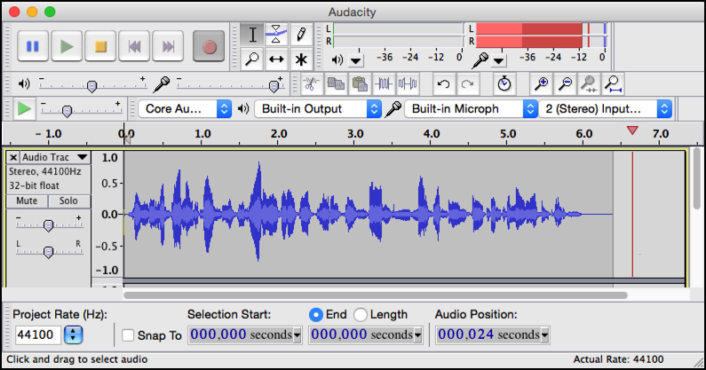 audacity recording voice speaking mac os x imac mp3