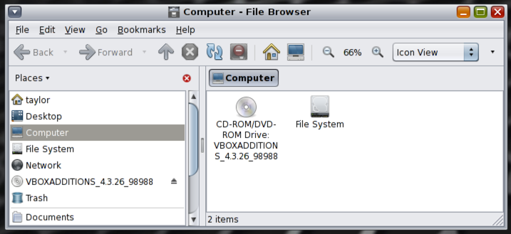 virtual cd/dvd added to solaris within virtualbox vm on mac os x