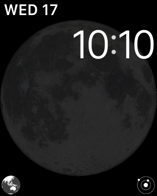 apple watch astronomy face moon lunar display