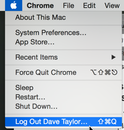 how to log out of mac