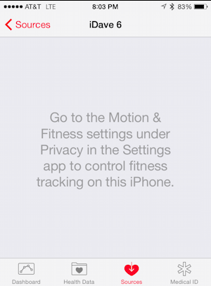 how to disable turn off health tracking ios8 iphone 5s