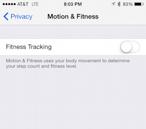 fitness tracking health disabled ios 8