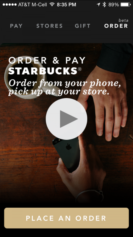 enable starbucks iphone app mobile order & pay