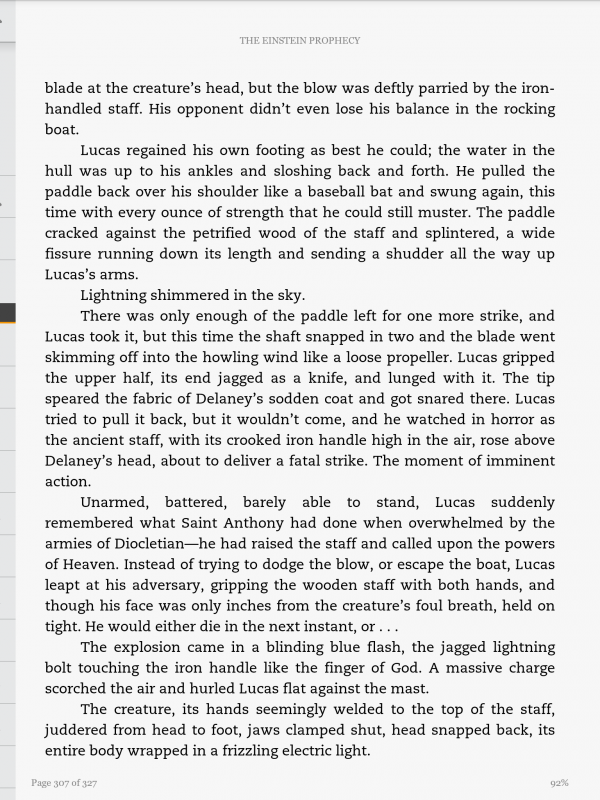 page of text, kindle app, android os