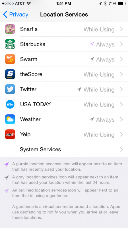 location services - iphone 5 5s 6 disable frequent locations tracking ios8
