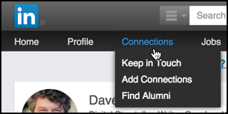 connections menu linkedin