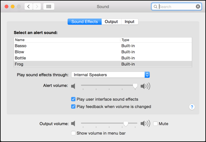 mac os x system preferences settings sound audio