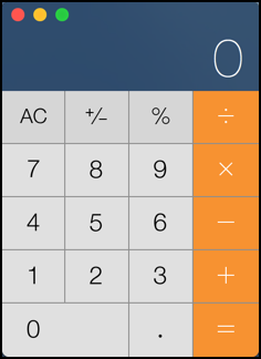 calculator app on mac os x