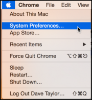 apple menu > system preferences