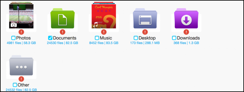 choose which files and folders to backup