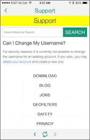 change username delete account snapchat snap chat