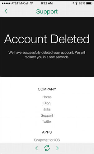 snapchat username account removed deleted