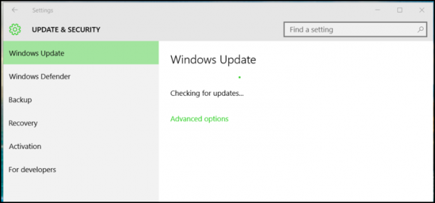 checking for system or app updates to microsoft windows 10 win10