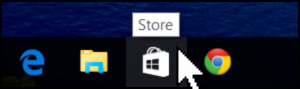 microsoft windows 10 store icon on taskbar