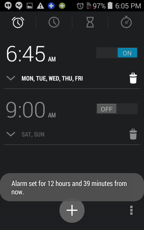 repeating alarm enabled, android wake up