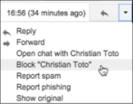 how to filter block email messages sender stalker harassment google mail gmail